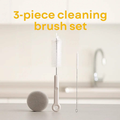 3-piece cleaning brush set.